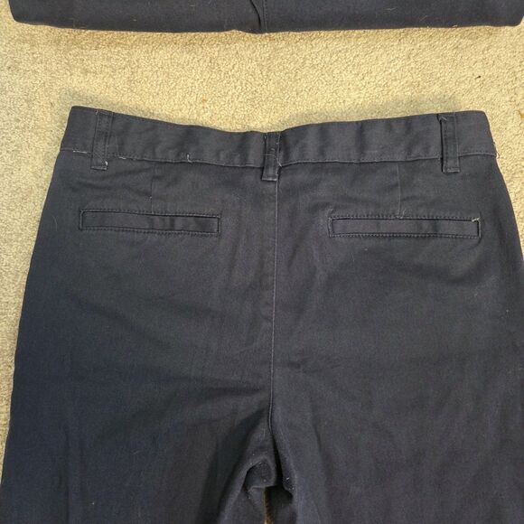 Girls French Toast Uniform Pants Size 14 1/2 Plus Straight Fit Navy Blue Chino - Picture 9 of 9